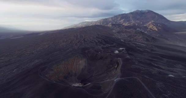 Death Valley Magnifique Cratère Ubehebe Californie Belles Couleurs Matin Paysage — Video