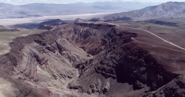 Padre Crowley Tem Vista Para Vale Morte Califórnia Eua Montanhas — Vídeo de Stock