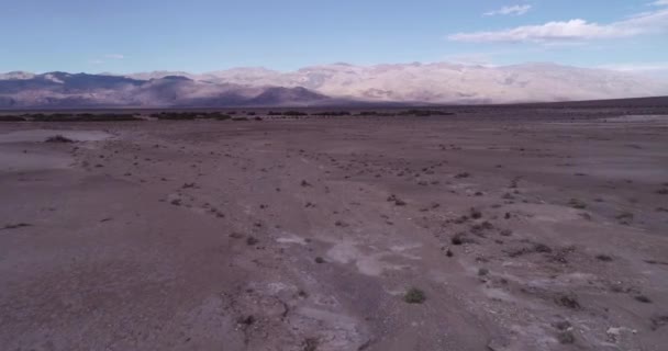 Sandy Salty Death Valley Ground Surface California Usa Montagna Sullo — Video Stock