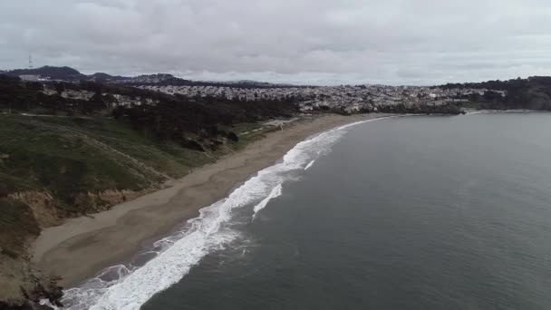 Baker Beach San Franciscu Kalifornii Sea Cliff Area Pozadí Usa — Stock video