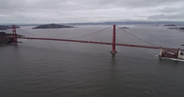 Golden Gate Bridge San Francisco Kalifornien Usa Drönare — Stockvideo