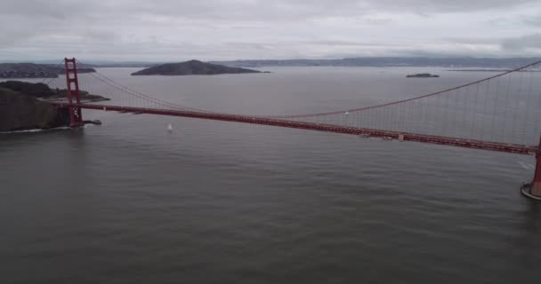 Golden Gate Bridge San Franciscu Kalifornie Usa Dron — Stock video