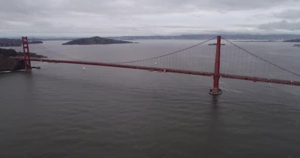 Golden Gate Bridge San Francisco California Usa Drone — Video Stock