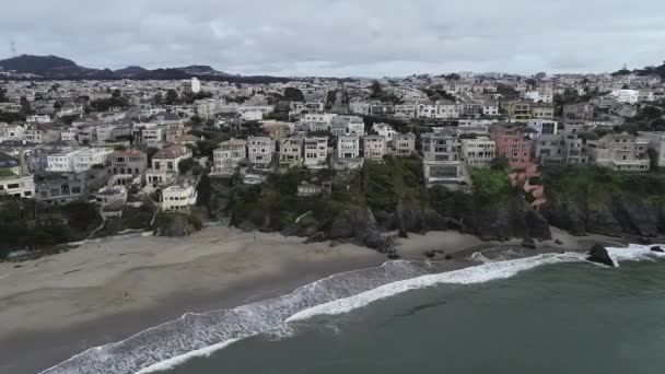 Sea Cliff Area Und Baker Beach San Francisco Kalifornien Hintergrund — Stockvideo
