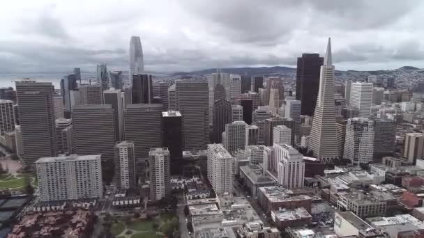 San Francisco Cityscape Business District Drapaczem Chmur Tle Dzielnica Finansowa — Wideo stockowe
