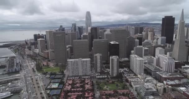 Cidade São Francisco Business District Com Arranha Céus Fundo Distrito — Vídeo de Stock