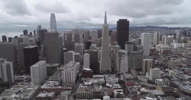 San Francisco Városkép Üzleti Negyed Felhőkarcolóval Háttérben Pénzügyi Negyed Kalifornia — Stock videók