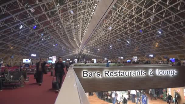 Paryż Charles Gaulle International Airport Interior Francja — Wideo stockowe