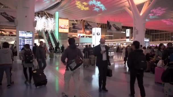 Tóquio Aeroporto Haneda Interior Japão — Vídeo de Stock