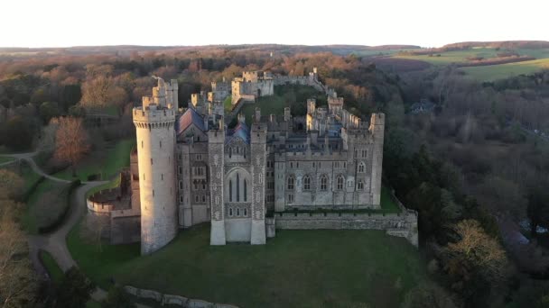 Castillo Arundel Arundel West Sussex Inglaterra Reino Unido — Vídeos de Stock