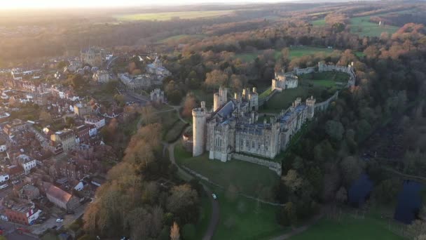 Замок Арундел Арундел Уэст Сассекс Англия Великобритания — стоковое видео