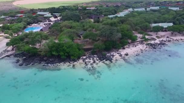 毛里求斯岛和印度洋的Albion海滩 背景的低潮水 — 图库视频影像