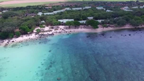 毛里求斯岛和印度洋的Albion海滩 背景的低潮水 — 图库视频影像