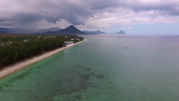 Flic Flac Beach Île Maurice Côte Océan Indien Population Locale — Video