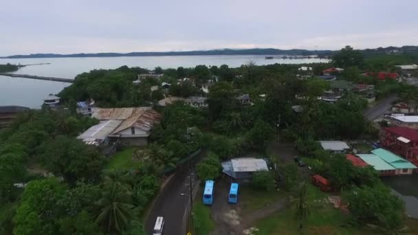 Paesaggio Urbano Dell Isola Koror Palau Architettura Costruzioni Locali Veicoli — Video Stock
