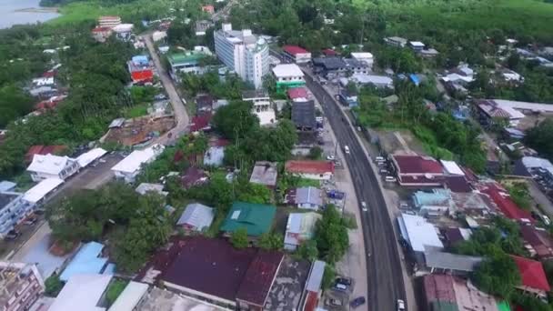 Isola Koror Palau Koror Cityscape Con Street Ant Architettura Locale — Video Stock