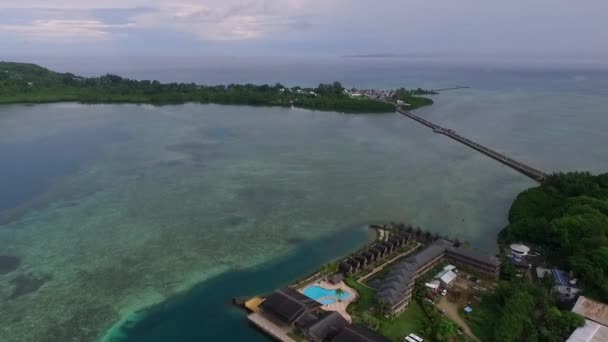 Paisaje Marino Isla Koror Palau Long Island Park Puente Malakal — Vídeo de stock