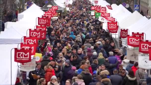 Mass People Piața Paștelui Din Vilnius Kaziuko Piața Paștelui Din — Videoclip de stoc