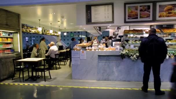 Aeropuerto Internacional México Benito Juárez Zona Salida Restaurante — Vídeo de stock