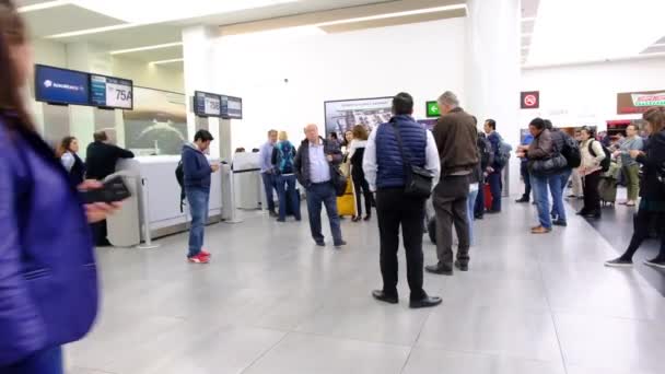 Aéroport International Mexico Benito Juarez Aire Départ Avec Passagers Personnel — Video