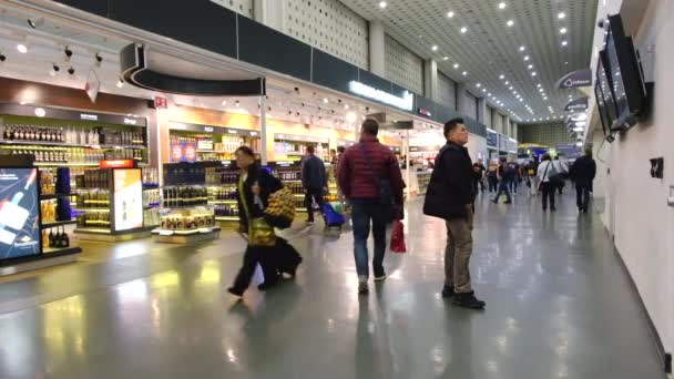Aeroporto Internacional Benito Juarez México Área Partida Com Lojas Com — Vídeo de Stock
