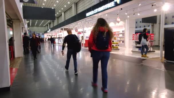International Mexico Benito Juarez Airport Departure Area Tax Free Shops — Stock Video