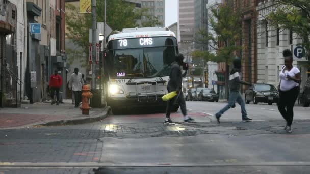 Baltimore Mta Citylink Bus Cms Hintergrund Die Busse Werden Von — Stockvideo
