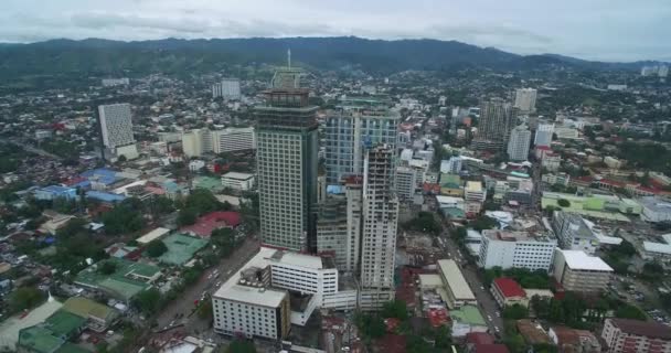 Stadtbild Von Cebu Mit Wolkenkratzern Und Lokaler Architektur Philippinen Philippinische — Stockvideo