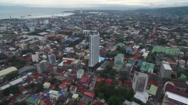 Ciudad Cebú Paisaje Urbano Con Rascacielos Arquitectura Local Filipinas Provincia — Vídeo de stock