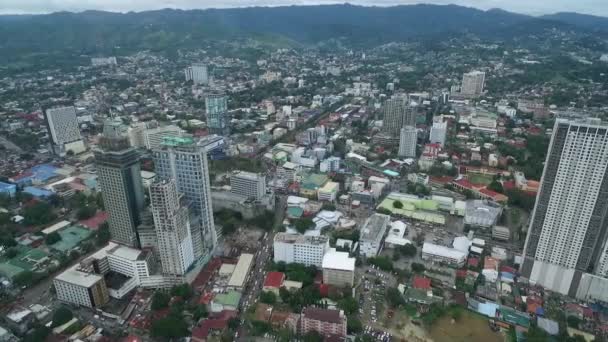 Ciudad Cebú Paisaje Urbano Con Rascacielos Arquitectura Local Filipinas Provincia — Vídeo de stock