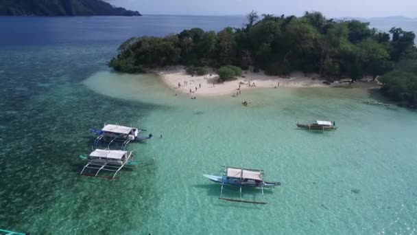 Пляж Cyc Короні Палаван Філіппіни Клуб Дитячої Молоді Море Фоні — стокове відео
