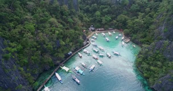 Kayangan Lake View Deck Hermosa Laguna Lugar Muy Popular Entre — Vídeos de Stock