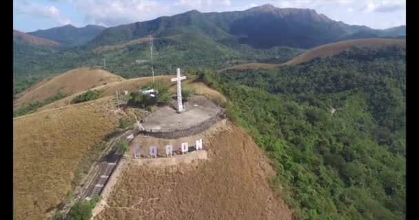 Monte Tapyas Coron Mountains Segundo Plano Palawan Filipinas Hermoso Paisaje — Vídeos de Stock