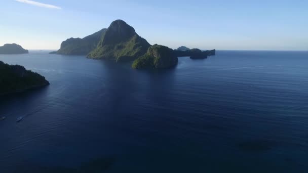 Isla Cadlao Palawan Filipinas Paisaje Marino Segundo Plano Lugar Turístico — Vídeo de stock