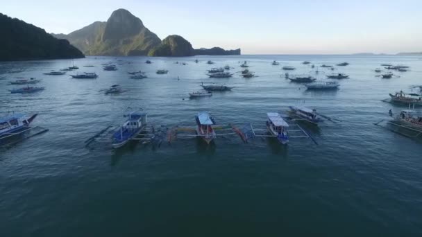 Nido Beach Palawan Filipinas Praia Noite Porto Fundo Lugar Turismo — Vídeo de Stock