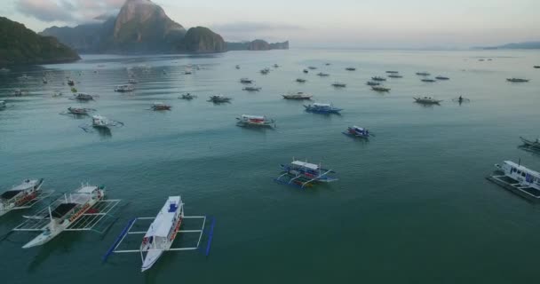 Nido Beach Palawan Philippinen Morgenstrand Und Seelandschaft Hintergrund Sehr Beliebter — Stockvideo