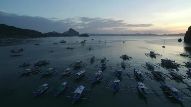 Nido Palawan Filipinach Pejzaż Miejski Plażą Przylądkiem Tle Bardzo Popularne — Wideo stockowe