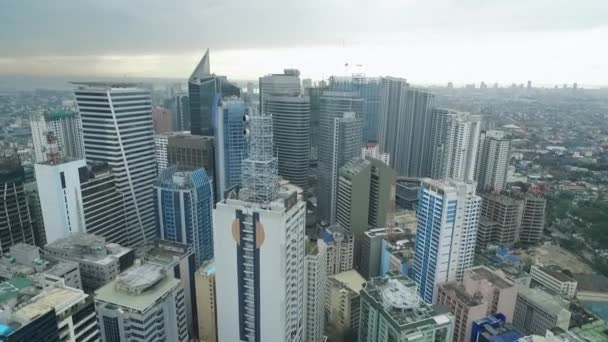 Makati City Στις Φιλιππίνες Cityscape Skyline Κυκλοφορίας Και Skyscrapers Στο — Αρχείο Βίντεο