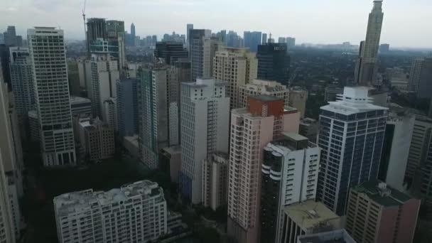 Manila Makati City Στις Φιλιππίνες Cityscape Skyline Και Business Skyscrapers — Αρχείο Βίντεο