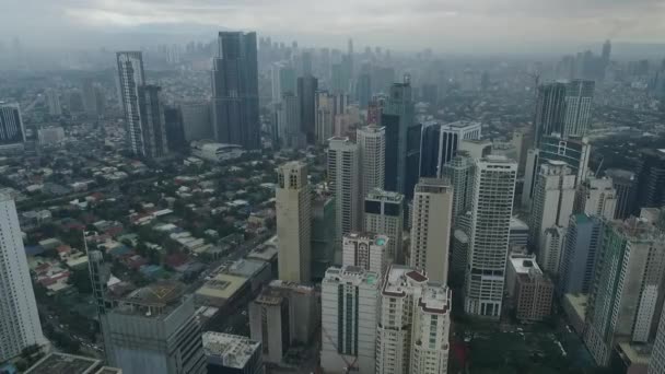 Manilla Makati City Filipijnen Cityscape Skyline Business Skyscrapers Achtergrond Manilla — Stockvideo