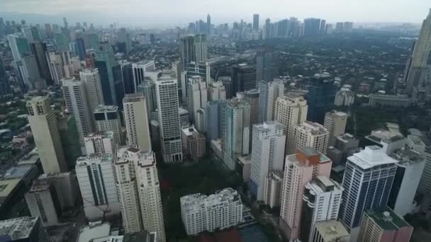 Manila Makati City Filipina Cityscape Skyline Dan Business Skyscrapers Background — Stok Video