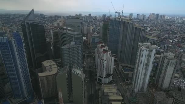 Manila Makati City Στις Φιλιππίνες Cityscape Skyline Και Business Skyscrapers — Αρχείο Βίντεο