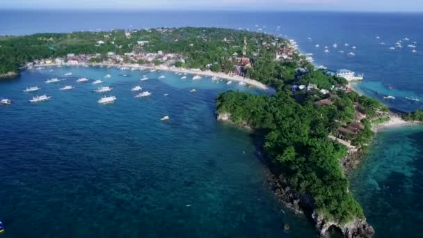 필리핀 Sulu Sea Boats 아름다운 Seascape 배경에 — 비디오