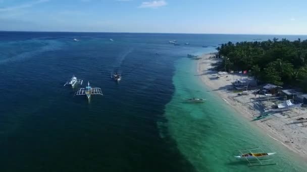 Malapascua Island Cebu Philippinen Sulu Meer Und Schöner Bounty Beach — Stockvideo