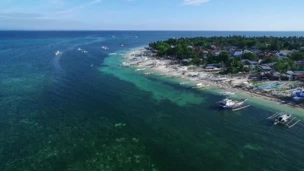 Malapascua Island Cebu Filipijnen Sulu Zee Mooie Bounty Beach Zeegezicht — Stockvideo