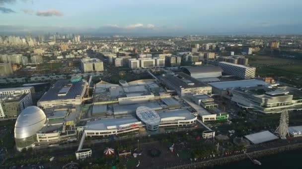Mall Asia Area Manila City Filipínách Mrakodrapy Cityscape Business Pozadí — Stock video