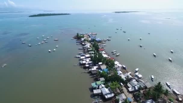 Île Canon Puerto Princesa Palawan Philippines Côtes Bateaux Arrière Plan — Video