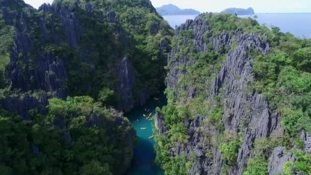 Liten Lagun Palawan Sightseeing Place Turné Nido Filippinerna Vackra Landskap — Stockvideo