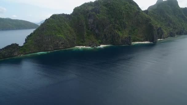 Pláž Palawanu Vyhlídkové Místo Turné Nidu Filipínách Klidná Bílá Písečná — Stock video