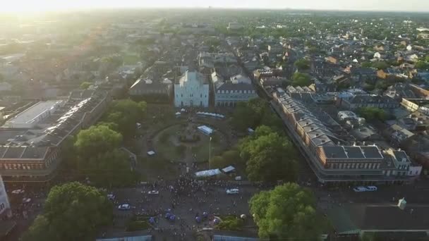 New Orleans Cityscape Durante French Quarters Music Festival Louisiana Louis — Video Stock